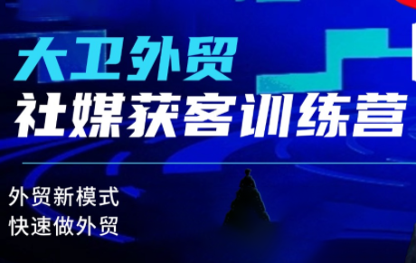 大衛(wèi)老師·外貿(mào)社媒獲客獨家訓(xùn)練營(更新10月)