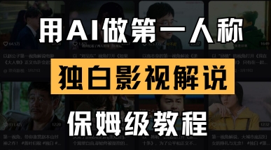用AI做第一人稱獨白影視解說，手把手教學(xué)，保姆級教程