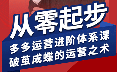 海神·拼多多運營進階系統課(更新8月)
