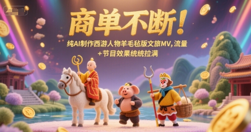 商單不斷！純AI制作西游人物羊毛氈版文旅MV，流量+節目效果統統拉滿