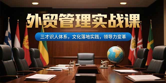 外貿(mào)管理實(shí)戰(zhàn)課，三才識(shí)人體系，文化落地實(shí)踐，領(lǐng)導(dǎo)力變革