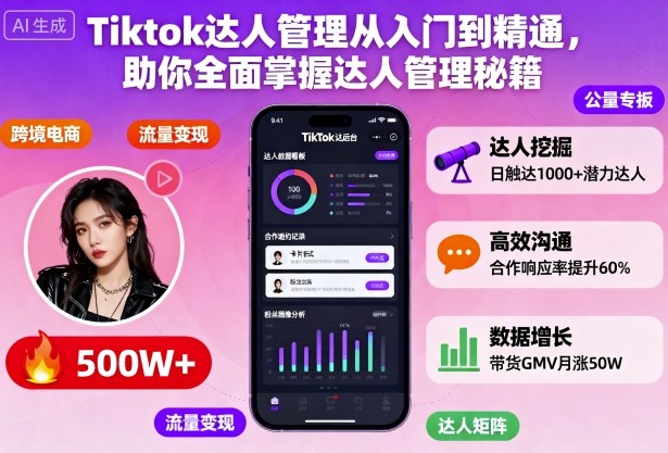 Tiktok達人管理從入門到精通，助你全面掌握達人管理秘籍