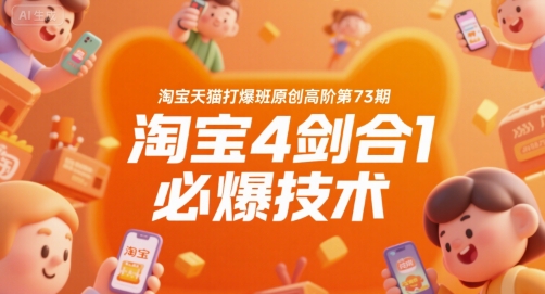 淘寶天貓打爆班原創(chuàng)高階第73期，淘寶4劍合1必爆技術(shù)