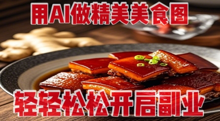 用AI做精美美食圖,無需專業設備拍攝,輕輕松松開啟副業