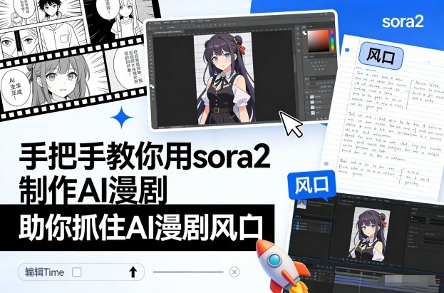手把手教你用sora2制作AI漫劇，助你抓住AI漫劇風口