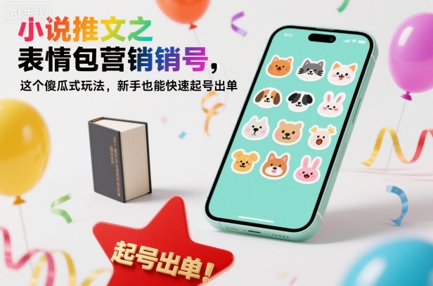 小說推文之表情包營銷號，這個傻瓜式玩法，新手也能快速起號出單