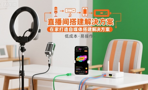 直播間搭建解決方案,在家打造自媒體搭建解決方案