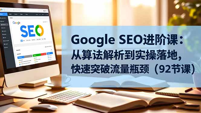 Google SEO進階課：從算法解析到實操落地，快速突破流量瓶頸(92節課