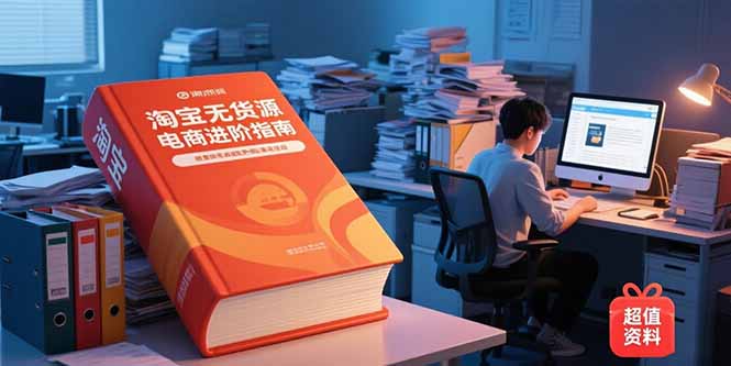 淘寶無貨源電商進階指南,包含新人課、進階課,配套資料,藍海選品等