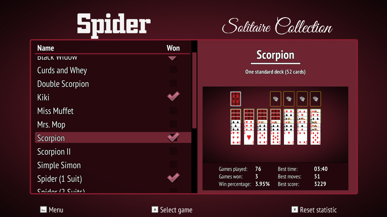 《蜘蛛紙牌合集 Spider Solitaire Collection》Switch英文版NSP下載 – 含1.2.1補丁