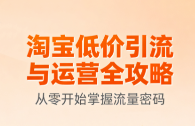淘寶低價引流與運營全攻略(更新9月)