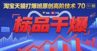 淘寶天貓打爆班原創(chuàng)高階技術(shù)第70期：標(biāo)品干爆