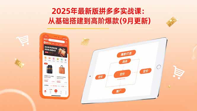 2025年最新版拼多多實戰課：從基礎搭建到高階爆款(9月更新