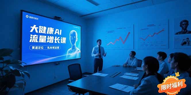 大健康A(chǔ)I流量增長(zhǎng)課8.0，賽道定位方法論，AI數(shù)字人內(nèi)容生產(chǎn)，私域轉(zhuǎn)化運(yùn)營(yíng)
