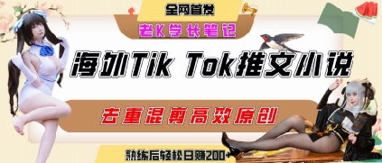 海外tiktok小說推文暴力項目，高停留率，高轉化率，上手后一天搞頓飯錢不是問題