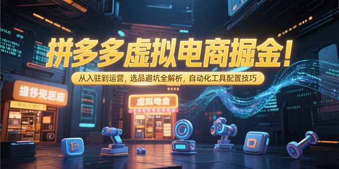 拼多多虛擬電商掘金：從入駐到運(yùn)營(yíng)，選品避坑全解析，自動(dòng)化工具配置技巧