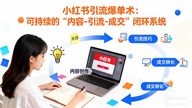小紅書引流爆單術:構建一套低成本 可持續的“內容-引流-成交”閉環系統