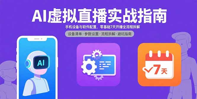 AI虛擬直播實(shí)戰(zhàn)指南,手機(jī)設(shè)備與軟件配置,零基礎(chǔ)7天開播全流程拆解