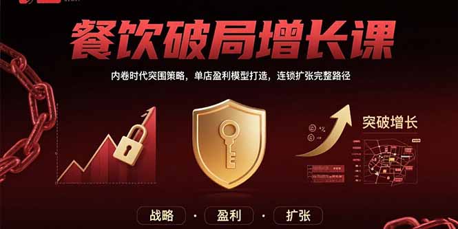 餐飲破局增長課:內卷時代突圍策略,單店盈利模型打造,連鎖擴張完整路徑