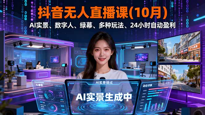 抖音無人直播課(10月