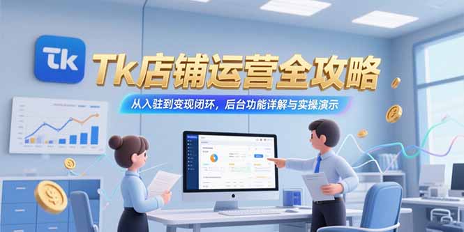Tk店鋪運營全攻略，從入駐到變現閉環，后臺功能詳解與實操演示
