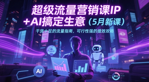 超級流量營銷課IP+AI搞定生意(5月新課)干貨十足的流量指南,可行性強的提效攻略