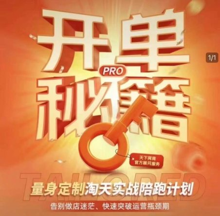 淘寶開單秘籍PRO,量身定制淘天實戰陪跑計劃,告別做店迷茫、快速突破運營瓶頸期(更新6月)