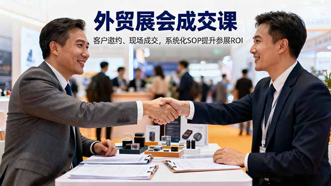 外貿展會成交課,含目標制定、客戶邀約、現場成交,系統化SOP提升參展ROI
