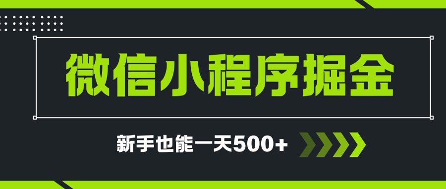 微信小程序自擼廣告項目，0投資暴力玩法，新手小白一天輕松500+