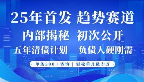 2025年首次公開，真正的事業型賽道，客咨不斷，單月輕松破W