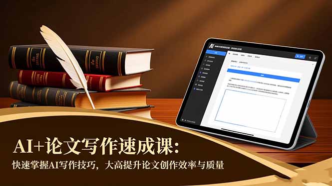 AI+論文寫作速成課：快速掌握AI寫作技巧，大幅提升論文創作效率與質量