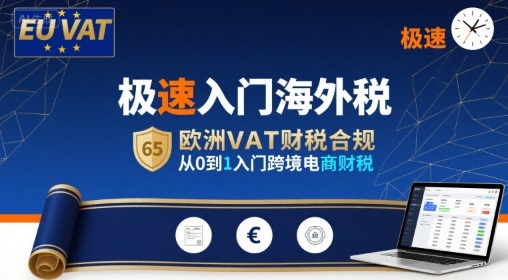 極速入門海外稅，歐洲VAT財稅合規，從0到1入門跨境電商財稅
