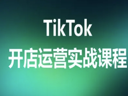 TikTok開店運營實戰課程,TK跨境電商實操全流程