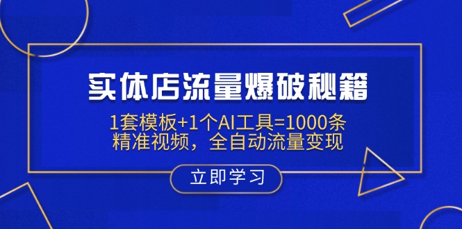 實體店流量爆破秘籍：1套模板+1個AI工具=1000條精準視頻，全自動流量變現
