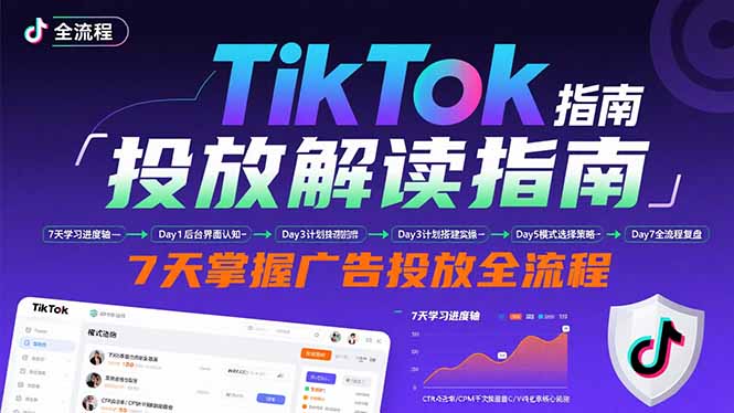 TikTok投放解讀指南：后臺操作/計劃建立/模式選擇，7天掌握廣告投放全流程