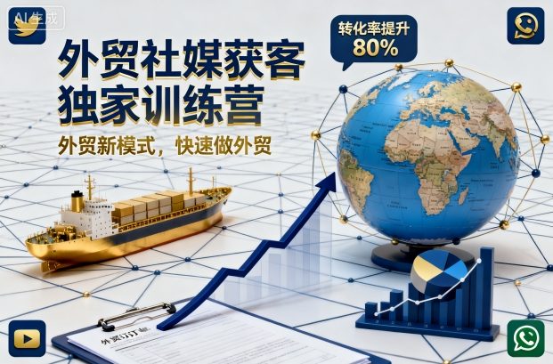 外貿社媒獲客獨家訓練營，外貿新模式，快速做外貿