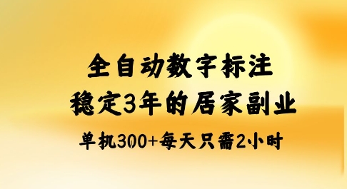 全自動數字標注,穩定3年的藍海項目,居家也能矩陣開干的副業,單機日入3張+【揭秘】