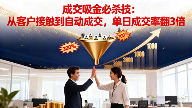 吸金成交營銷必殺技:從客戶接觸到自動成交,單日成交率翻3倍