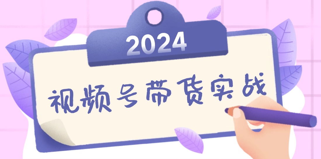 2024視頻號(hào)最新帶貨實(shí)戰(zhàn)課：無人直播/書單號(hào)賣貨/個(gè)人IP口播 (附資料素材