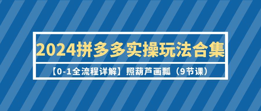 (9559期)2024拼多多實操玩法合集【0-1全流程詳解】照葫蘆畫瓢(9節課)