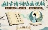 AI古詩詞動畫視頻，操作十分簡單，人人可做，快速起千粉萬粉號