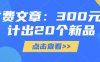 付費文章：300元設計出20個新品