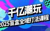 2025盲盒全域全套打法課，盲盒起號(hào)、選品、話術(shù)、私域等
