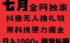 7月最新風(fēng)口抖音無人直播純暴力擼音浪，不出鏡不說話，黑科技全自動運(yùn)行，長期穩(wěn)定，日入1k【揭秘】