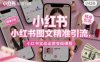 小紅書圖文精準(zhǔn)引流，小紅書實(shí)戰(zhàn)運(yùn)營變現(xiàn)課程