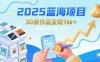 2025藍海項目30條作品 變現(xiàn)1w+ 有手就能操作適合小白做