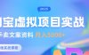淘寶虛擬項目垂直玩法，新手賣文案資料，月入5k+