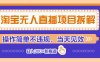淘寶無人直播項(xiàng)目拆解，操作簡單不違規(guī)，當(dāng)天見效 日入300+新賽道