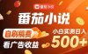 穩定3年官方番茄小說自刷稿費小白單日500+