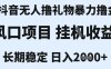 最新風口抖音無人暴力擼金技術，不違規不封號，一個小時收益2k+，小白當天拿結果【揭秘】